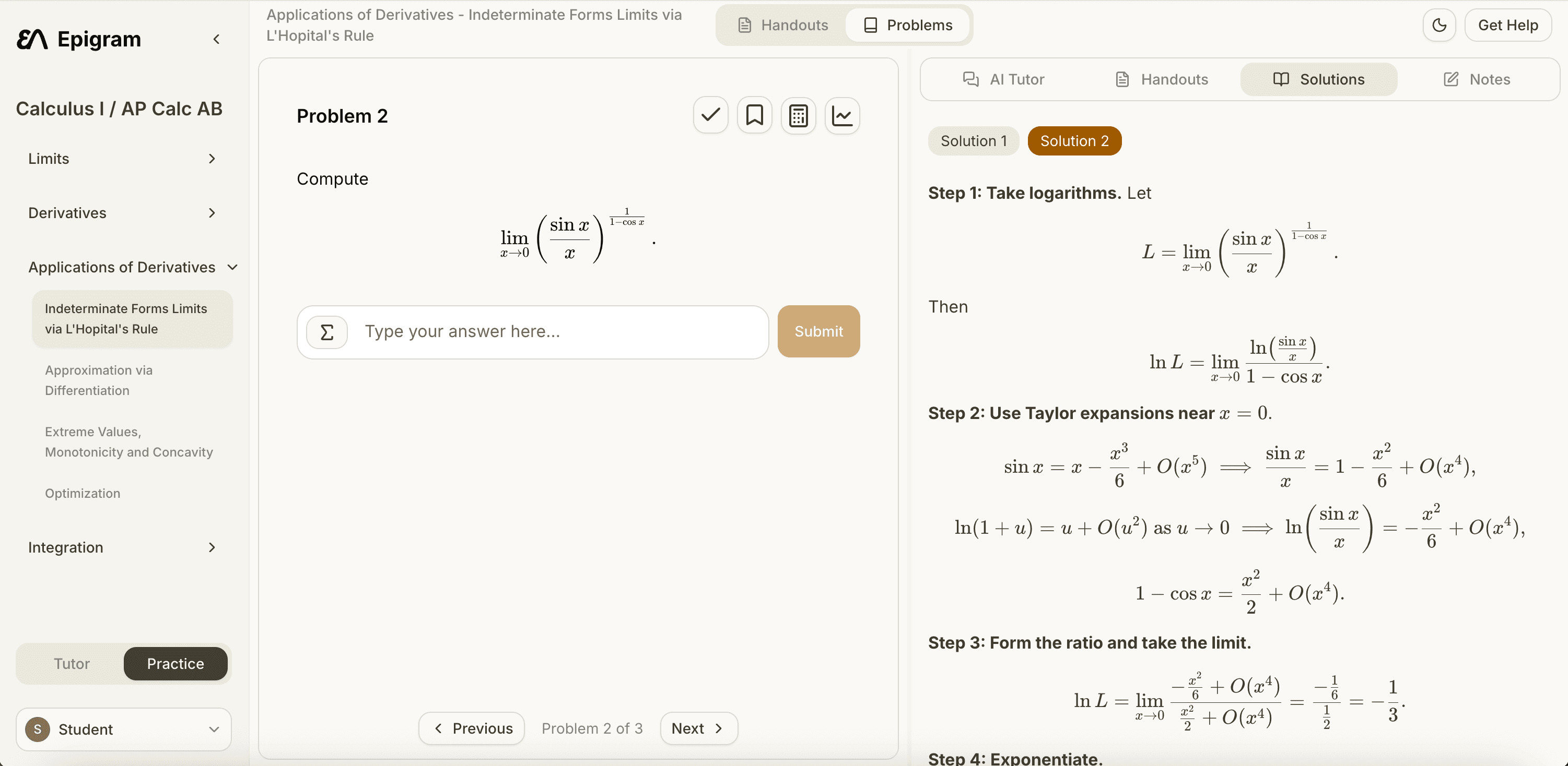 Multiple solution paths